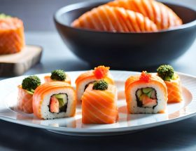 sushi z łososiem